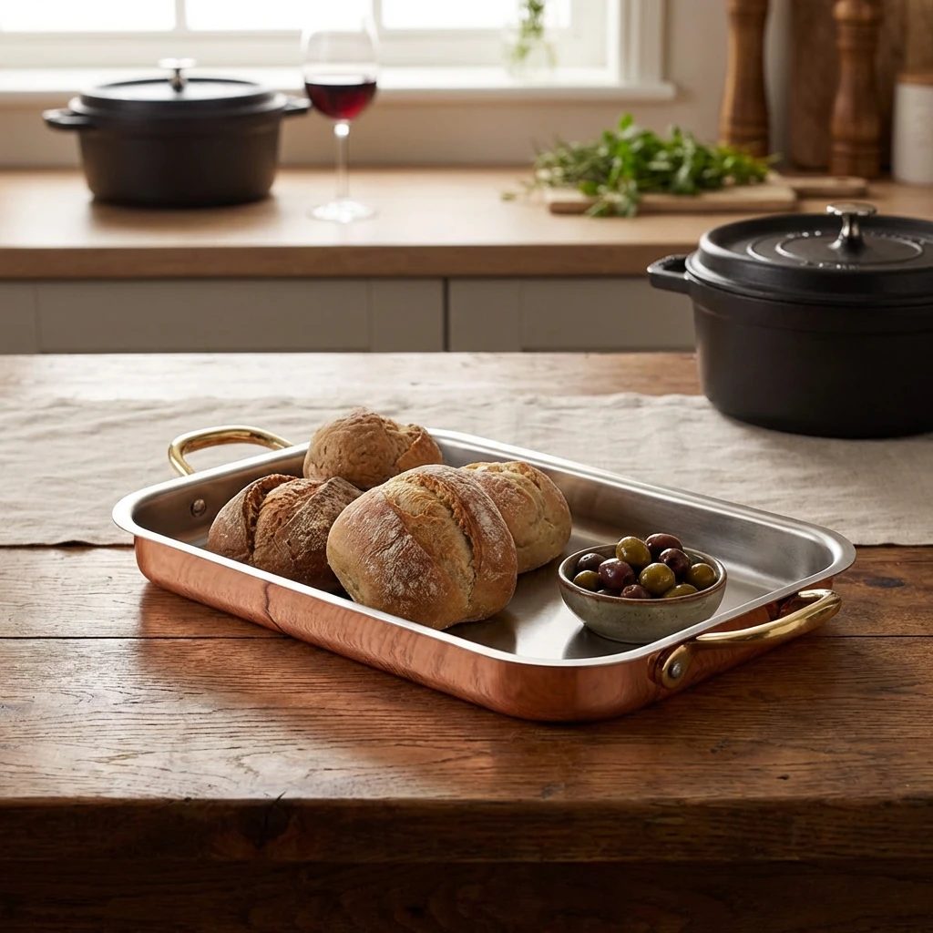 GenWare Kopparpläterad Djup bricka 33 x 23,5 cm SDT3323C by Genware color Svart