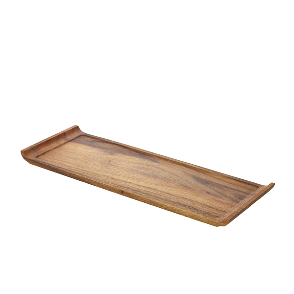 Serveringsfat i akaciaträ 46 x 17,5 x 2 cm WSP4617 by Genware color Svart