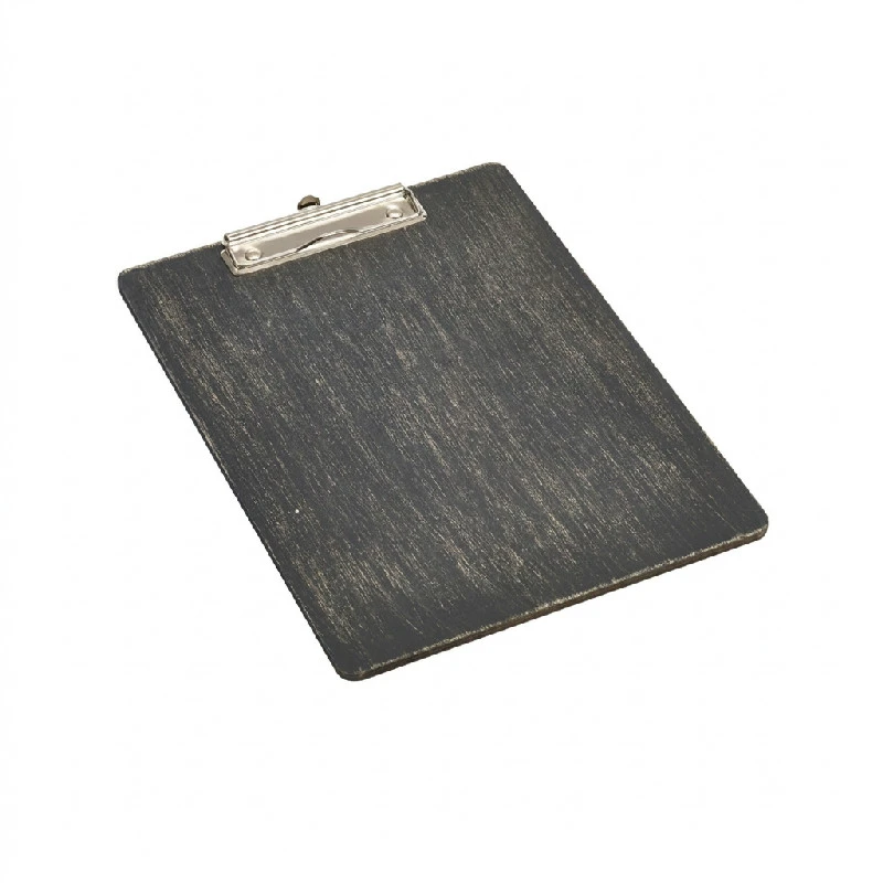 Svart meny-clipboard i trä A4 24x32x0,6 cm WMC24BK by Genware color Svart