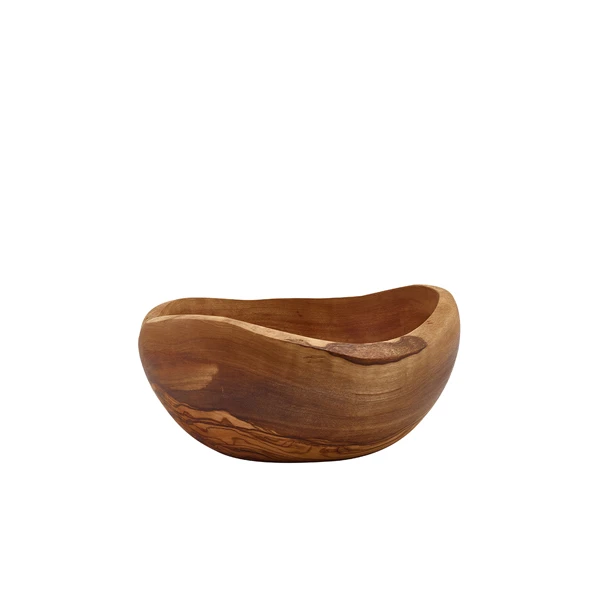 GenWare Olive Wood rustik skål 15 cm OWRB15 by Genware color Svart