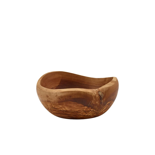 GenWare Olive Wood rustik skål 15 cm OWRB15 by Genware color Svart