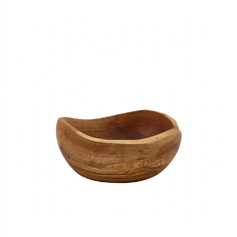 GenWare Olive Wood Rustik skål 15 cm OWRB15 by Genware color Svart