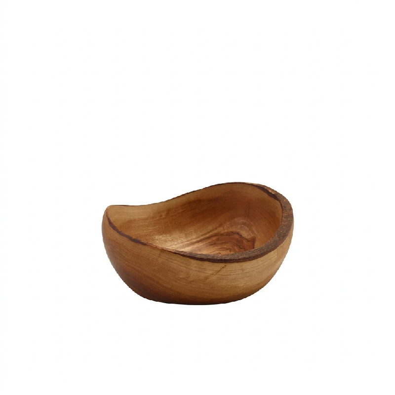 GenWare Olive Wood Rustik skål 13 cm OWRB13 by Genware color Svart