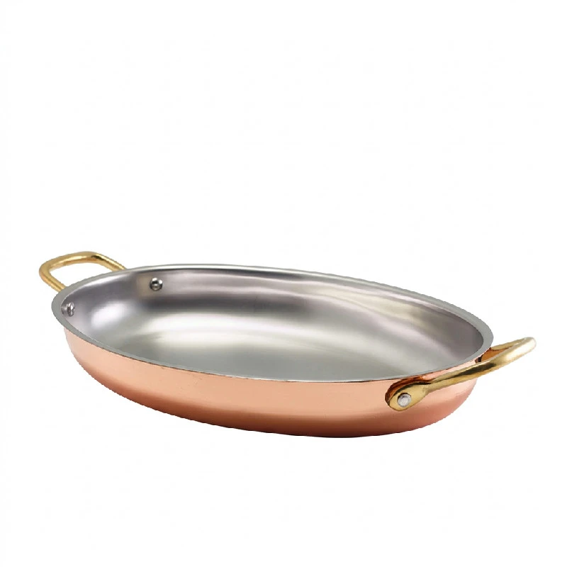 GenWare kopparpläterat ovalt fat 30 x 21 cm SSD30C by Genware color Svart