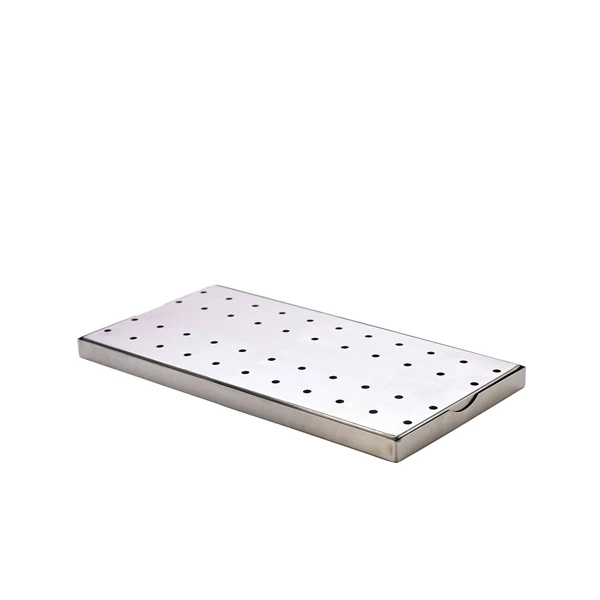 Droppbricka i rostfritt stål 30x20 cm SSDT3020 by Genware color Svart