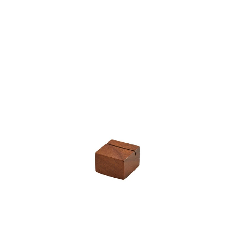 Skylthållare i akaciaträ 3 x 3 x 2 cm WSH32 by Genware color Svart