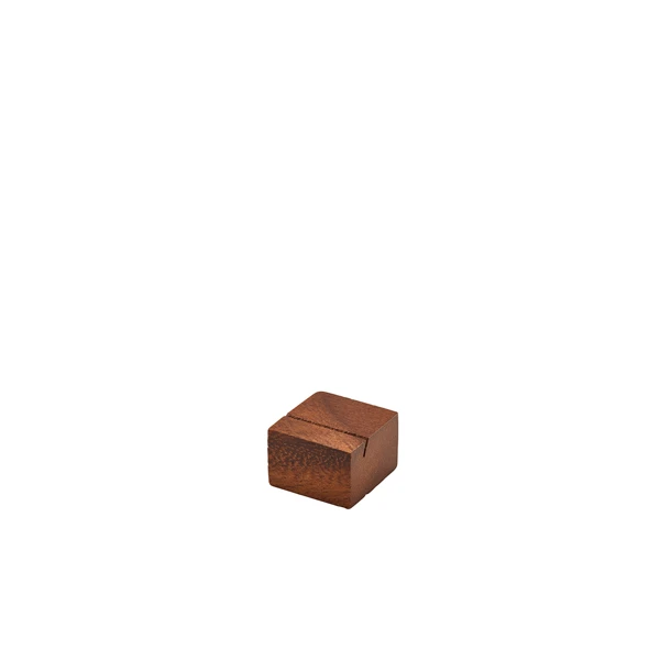 Skylthållare i akaciaträ 3 x 3 x 2 cm WSH32 by Genware color Svart