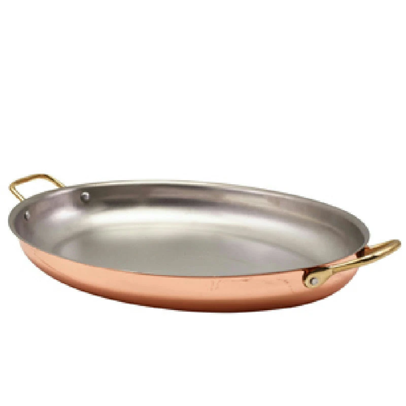 GenWare Copper Plated ovalt serveringsfat 37,5 x 26 cm SSD38C by Genware color Svart