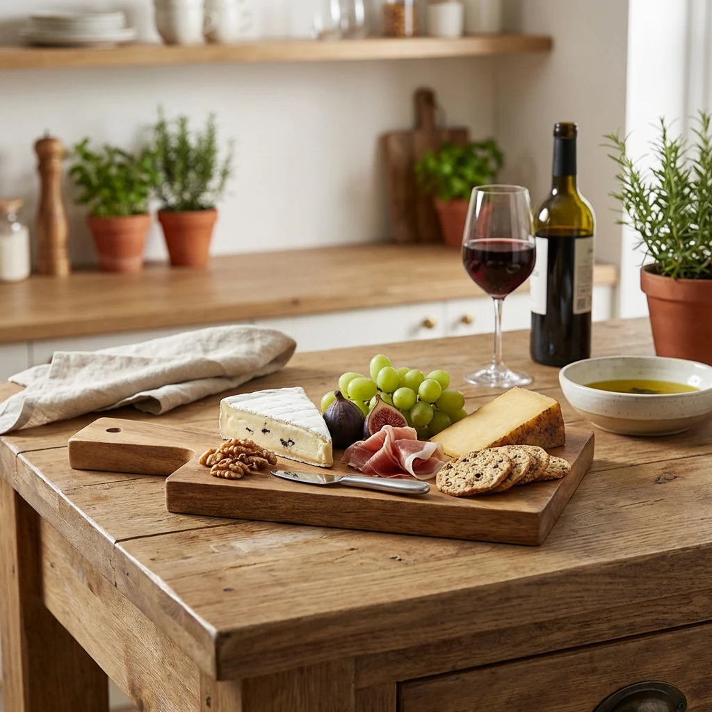 Acacia Wood Serveringsbräda med handtag 28 x 14 x 2 cm WPB2814 by Genware color Svart