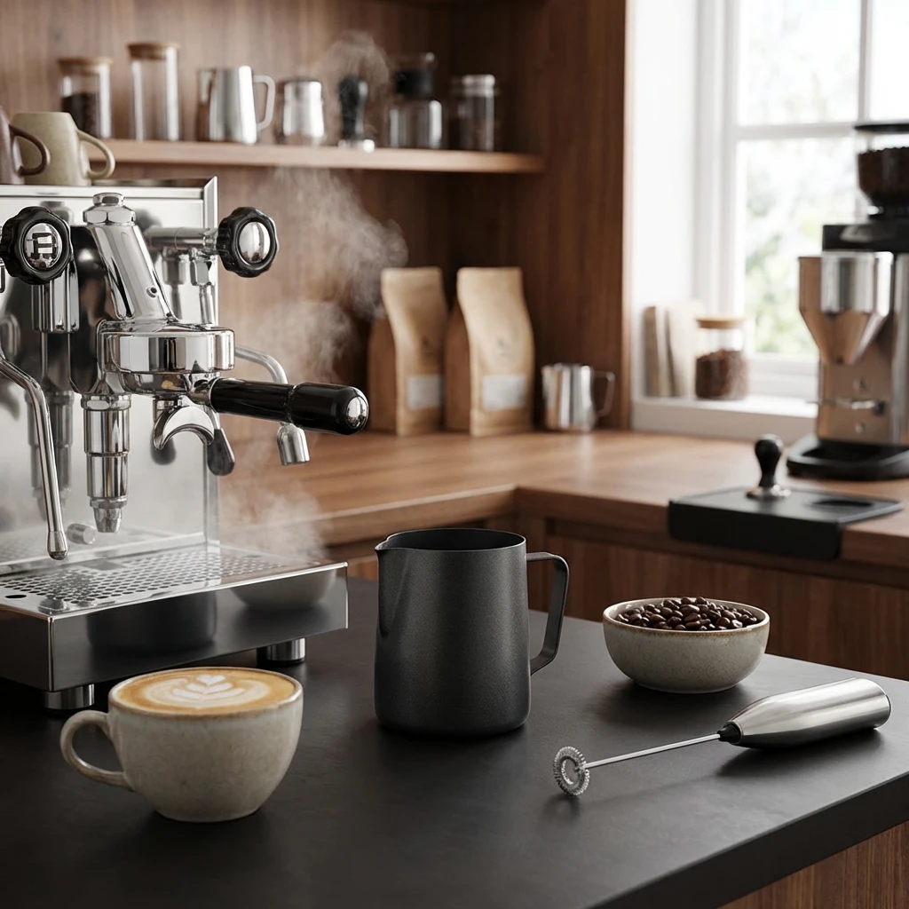 Non-stick svart sås-/mjölkkanna 150 ml/5 oz MJ5BK by Genware color Svart