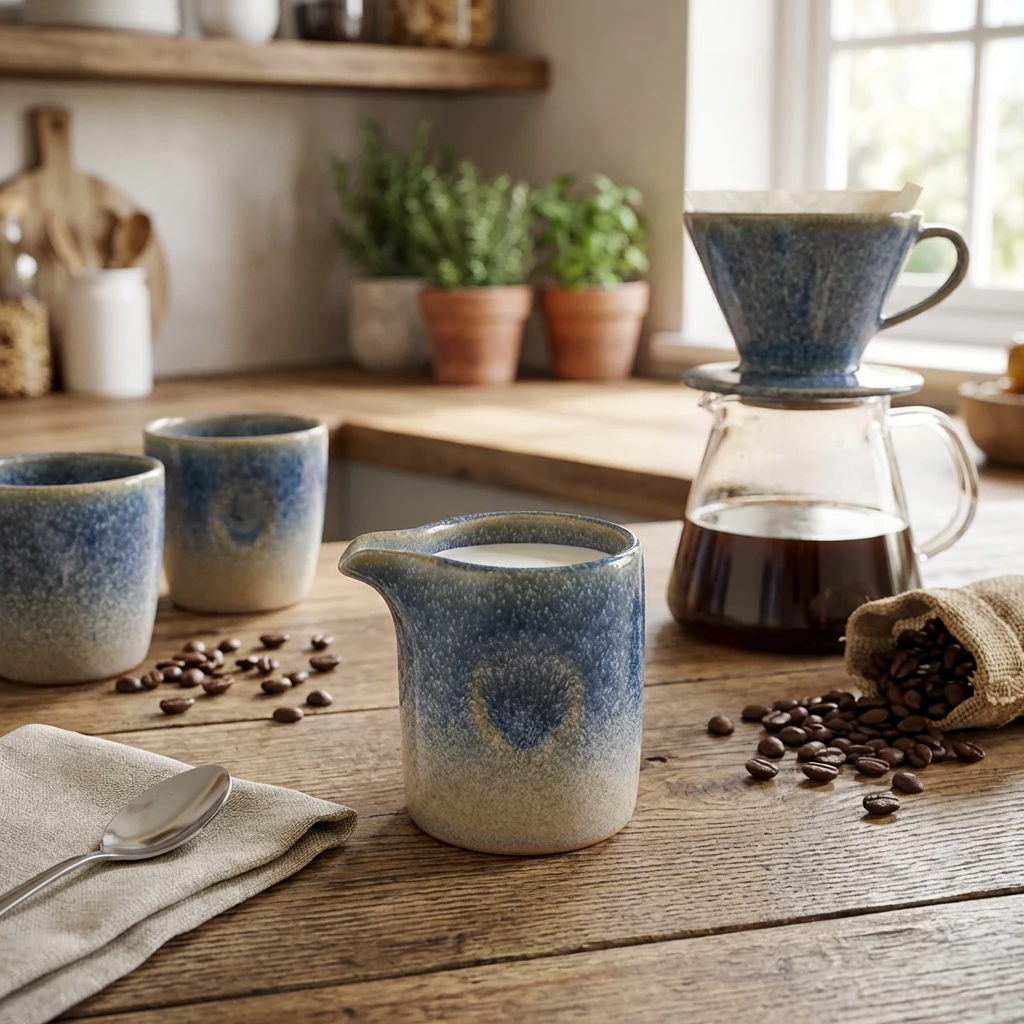 Forge Coast Stoneware Klämd kanna 9cl/3,2oz CT-SJ9C by Genware color Svart
