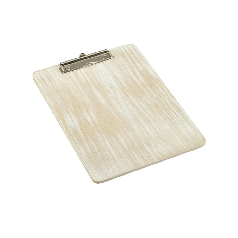 White Wash Wooden Menu Clipboard A4 24x32x0,6 cm WMC24W by Genware color Svart