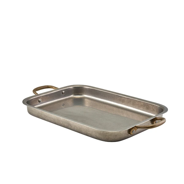 GenWare Vintage Steel Djup bricka 33 x 23,5 cm SDT3323V by Genware color Svart