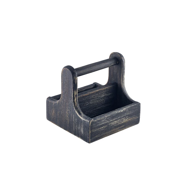 Small Black Wooden Bordsställ DWTC-SBK by Genware color Svart