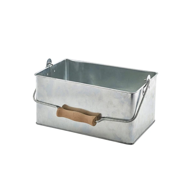 Rektangulärt bordsställ i galvaniserat stål 24,5x15,5x12,5 cm GSTC2415 by Genware color Svart