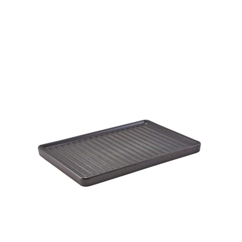 Forge Stoneware Griddle Tallrik 21,5 x 15 cm CT-GR21 by Genware color Svart
