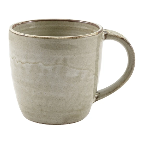Terra Porcelain Grey Mugg 30 cl / 10,5 oz MUG-PG32 by Genware color Svart