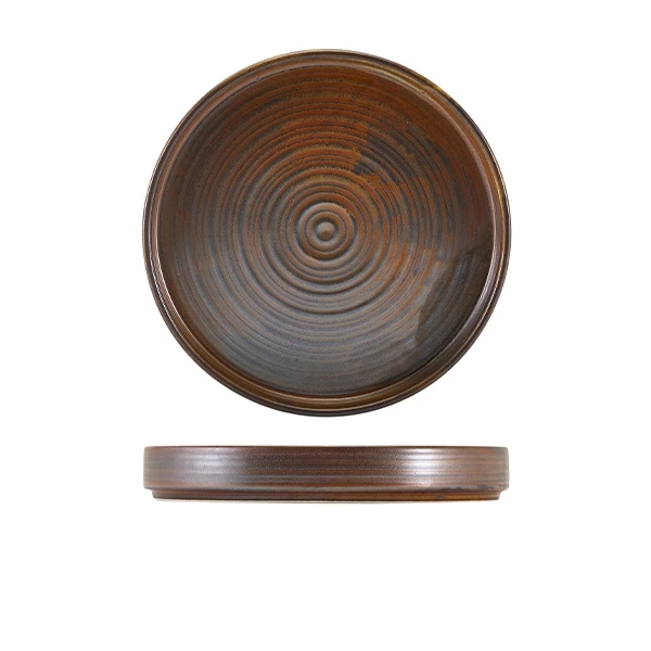 Terra Porcelain Rustic Koppar presentationsfat 20,5 cm PR-PRC21 by Genware color Svart