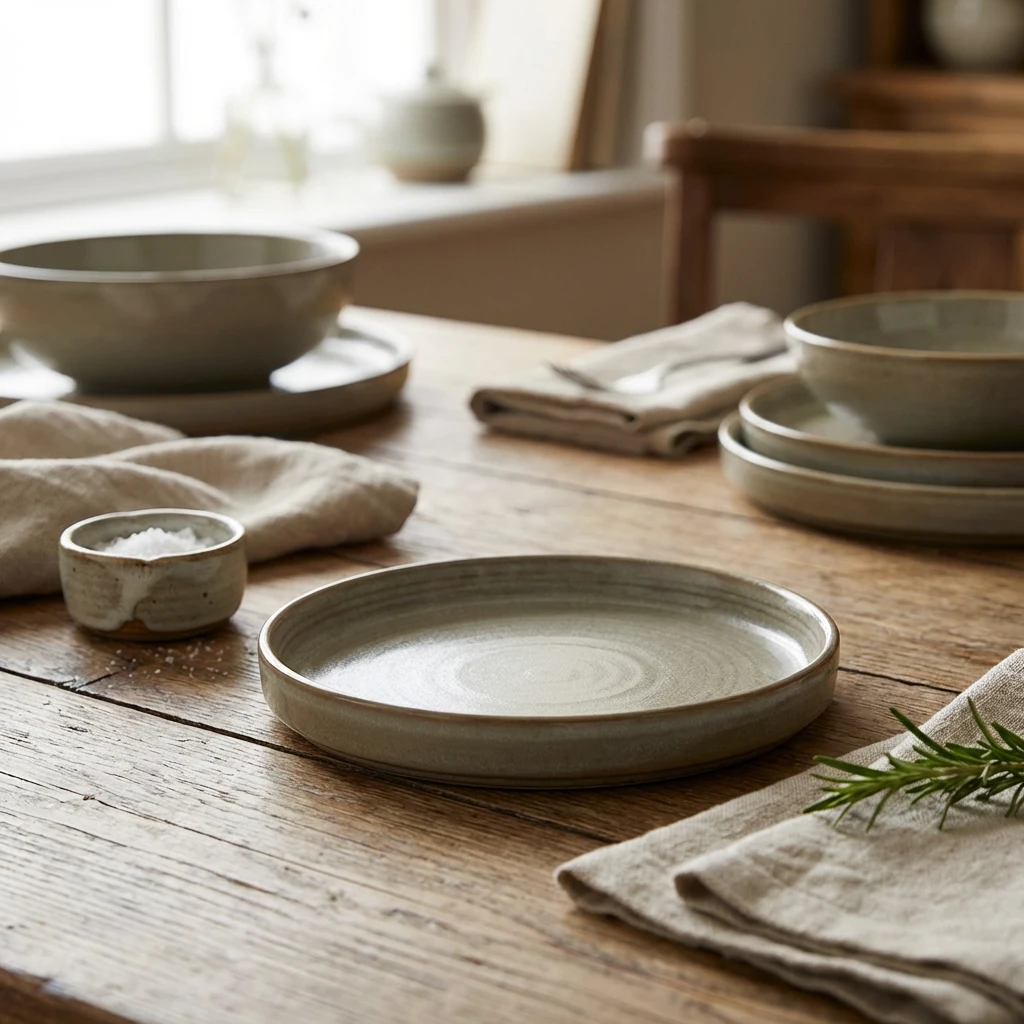 Terra Porcelain Grey Låg presentationstallrik 14 cm LP-PG14 by Genware color Svart