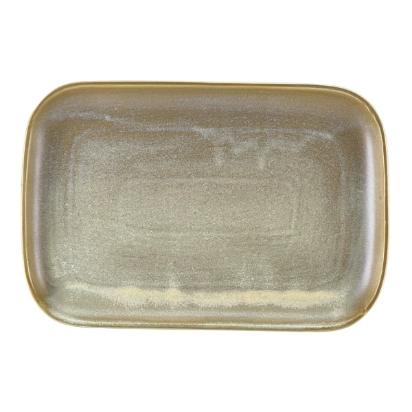 Terra Porcelain Matt Grå rektangulär tallrik 34,5 x 23,5 cm RP-PMG34 by Genware color Svart