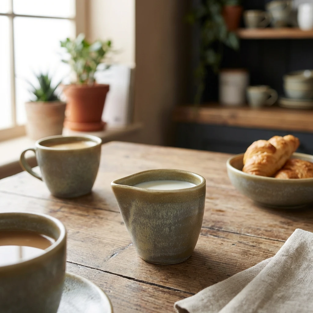 Terra Porcelain Matt Grå kanna 9 cl/3 oz JUG-PMG9 by Genware color Svart