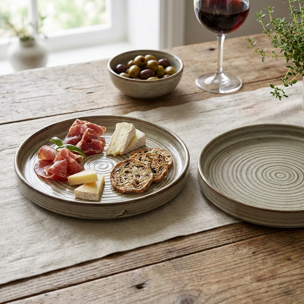 Terra Porcelain Grey Presentationstallrik 18 cm PR-PG18 by Genware color Svart
