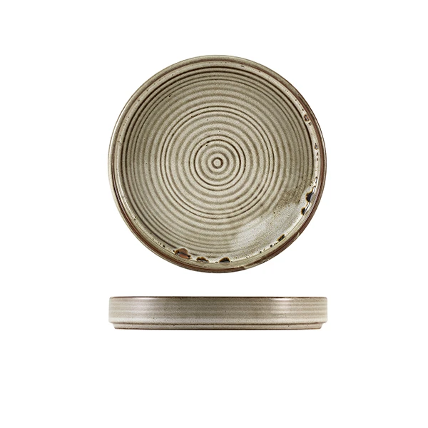Terra Porcelain Grey Presentationstallrik 18 cm PR-PG18 by Genware color Svart