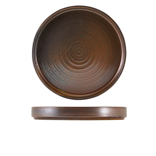 Terra Porcelain Rustic Koppar presentationsfat 26 cm PR-PRC26 by Genware color Svart