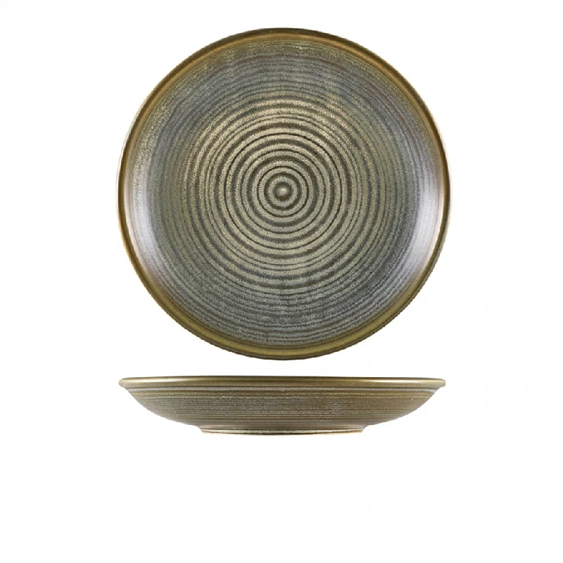Terra Porcelain Matt Grå djup coupe-tallrik 25 cm DC-PMG25 by Genware color Svart