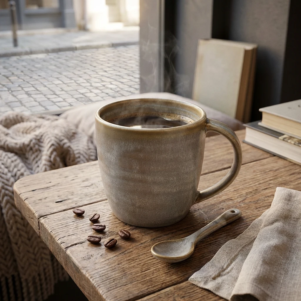 Terra Porcelain Matt Grå mugg 30cl/10,5oz MUG-PMG32 by Genware color Svart