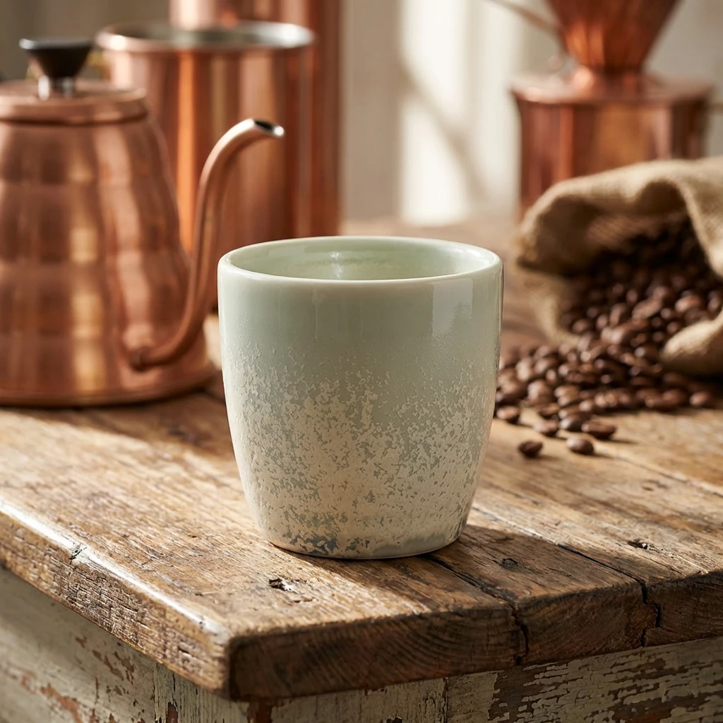 Terra Porcelain Pearl Chipmugg 30 cl/10,5 oz CC-PPL32 by Genware color Svart