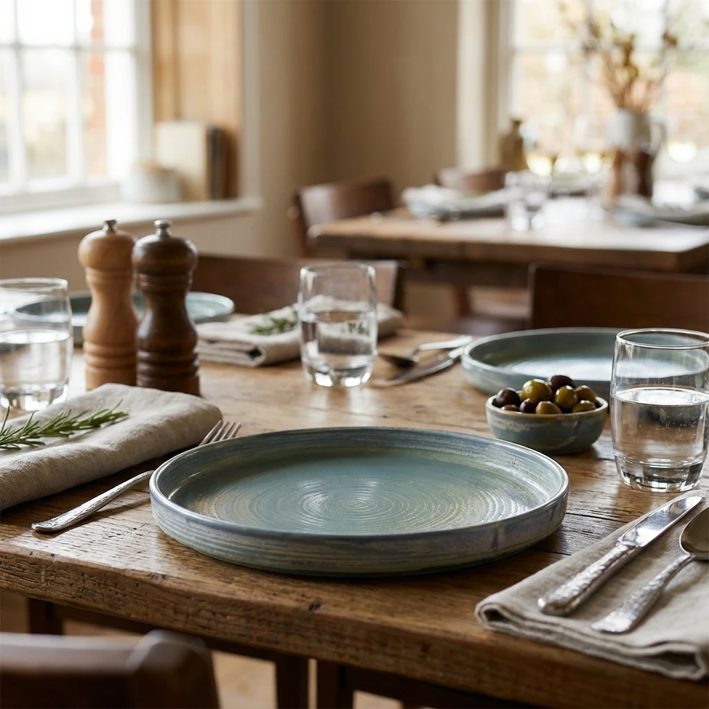 Terra Porcelain Seafoam Presentationstallrik 26 cm PR-PSF26 by Genware color Svart