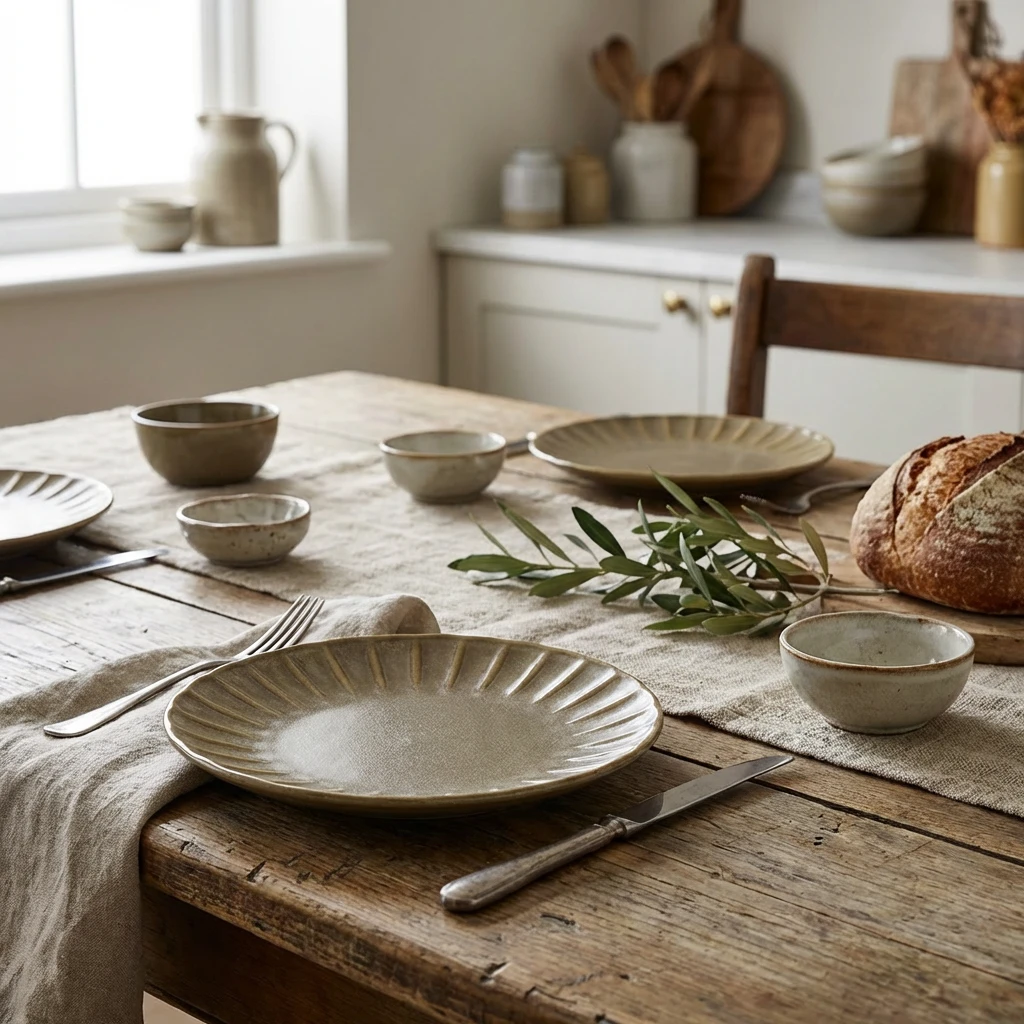 Terra Porcelain Matt Grå vågig coupetallrik 26 cm CP-SMG26 by Genware color Svart