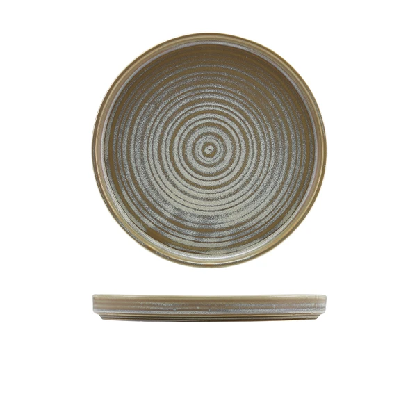 Terra Porcelain Matt Grå låg presentationstallrik 21 cm LP-PMG21 by Genware color Svart