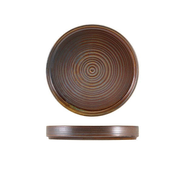 Terra Porcelain Rustic Koppar Presentationsfat 18 cm PR-PRC18 by Genware color Svart