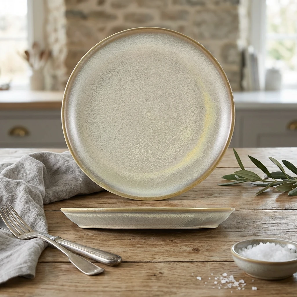 Terra Porcelain Matt Grå coupetallrik 24 cm CP-PMG24 by Genware color Svart