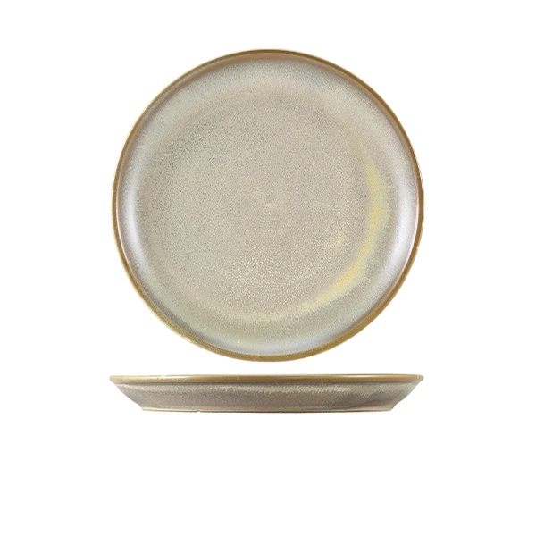 Terra Porcelain Matt Grå coupetallrik 24 cm CP-PMG24 by Genware color Svart