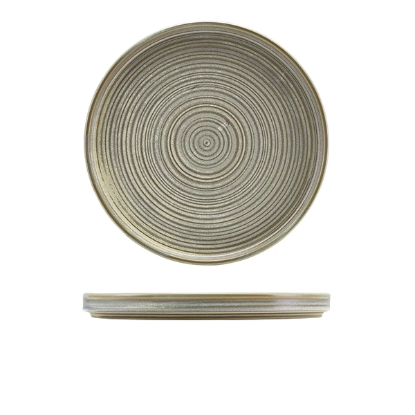 Terra Porcelain Matt Grå låg presentationsplatta 25 cm LP-PMG25 by Genware color Svart