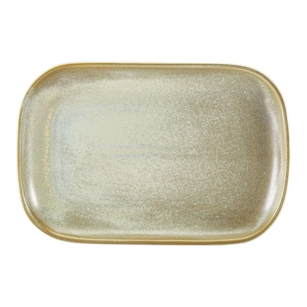 Terra Porcelain Matt Grå rektangulär tallrik 29 x 19,5 cm RP-PMG29 by Genware color Svart