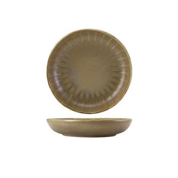 Terra Porcelain Matt Grå vågig coupeskål 20,3 cm CB-SMG20 by Genware color Svart