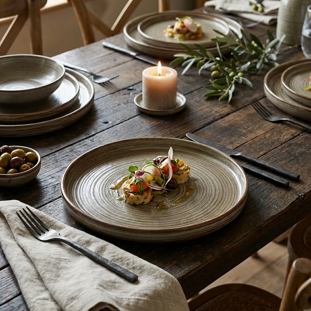 Terra Porcelain Grey Lågt presentationsfat 25 cm LP-PG25 by Genware color Svart