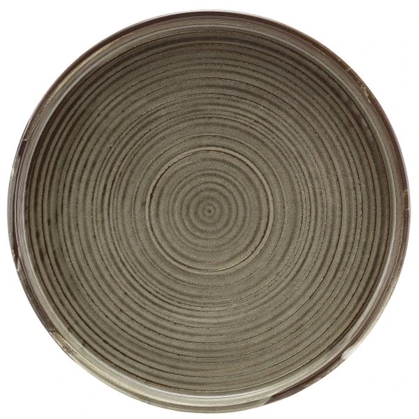 Terra Porcelain Grey Lågt presentationsfat 25 cm LP-PG25 by Genware color Svart