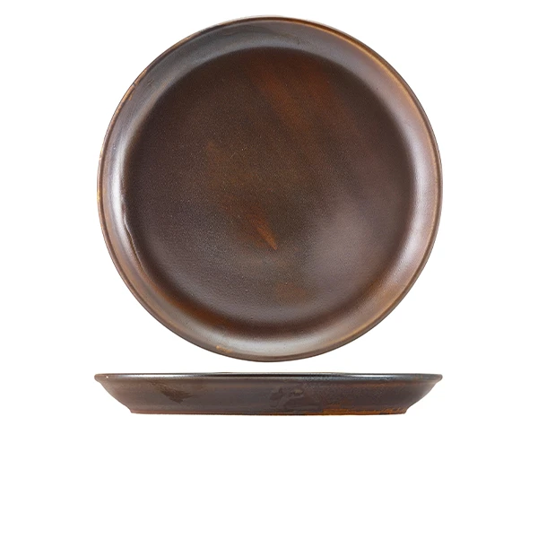 Terra Porcelain Rustic Koppar Coupétallrik 30,5 cm CP-PRC30 by Genware color Svart