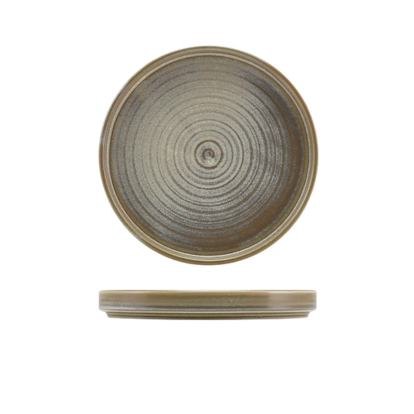 Terra Porcelain Matt Grå låg presentationstallrik 18 cm LP-PMG18 by Genware color Svart