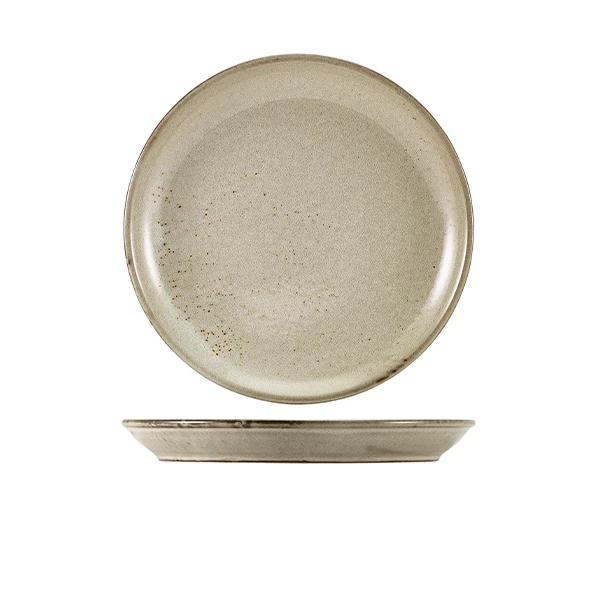 Terra Porcelain Grey Coupe tallrik 24 cm CP-PG24 by Genware color Svart
