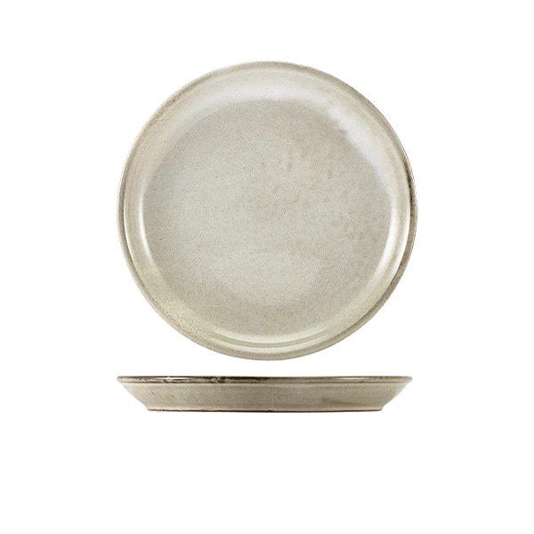 Terra Porcelain Grey Coupetallrik 19 cm CP-PG19 by Genware color Svart