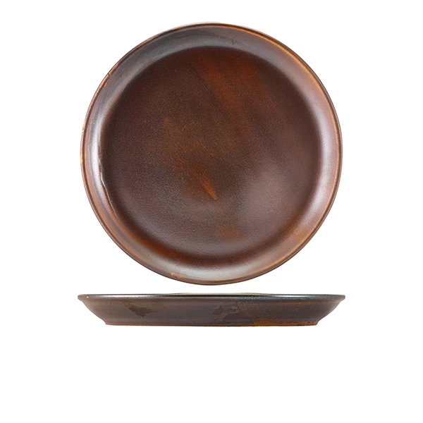 Terra Porcelain Rustic Koppar Coupetallrik 27,5 cm CP-PRC27 by Genware color Svart