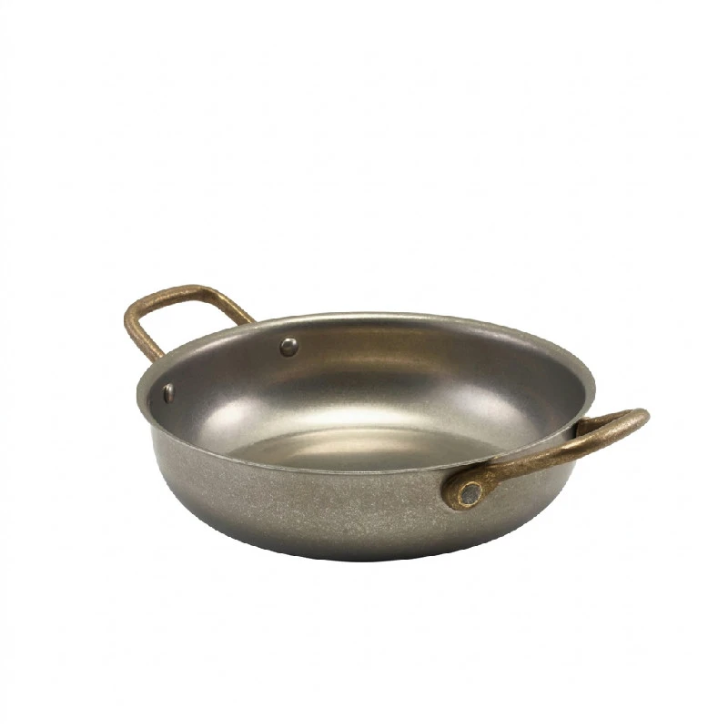 GenWare Vintage Steel Runt fat 19,5 x 5 cm SRD19V by Genware color Svart
