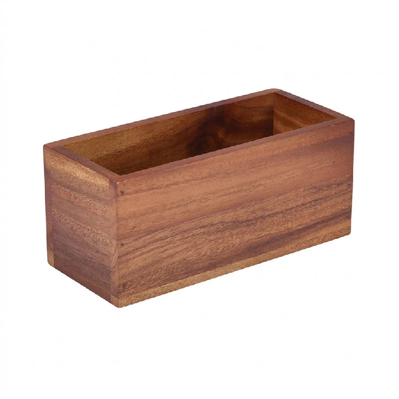 Acacia Wood Table Caddy 23 x 10 x 10 cm DWTC-1 by Genware color Svart