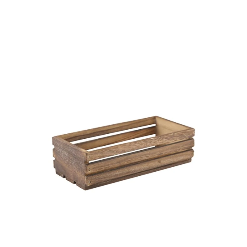 Genware Dark Rustic Trälåda 25 x 12 x 7,5 cm TR216 by Genware color Svart